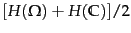 $[H(\Omega )+H(\mathbb{C}
)]/2$