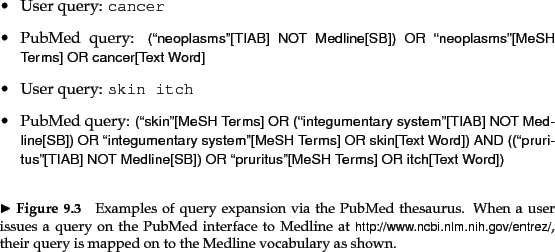 \begin{figure}
% latex2html id marker 11688
\begin{itemize}
\item User query: \t...
...ez/}, their query is mapped on to the
Medline vocabulary as shown.}\end{figure}